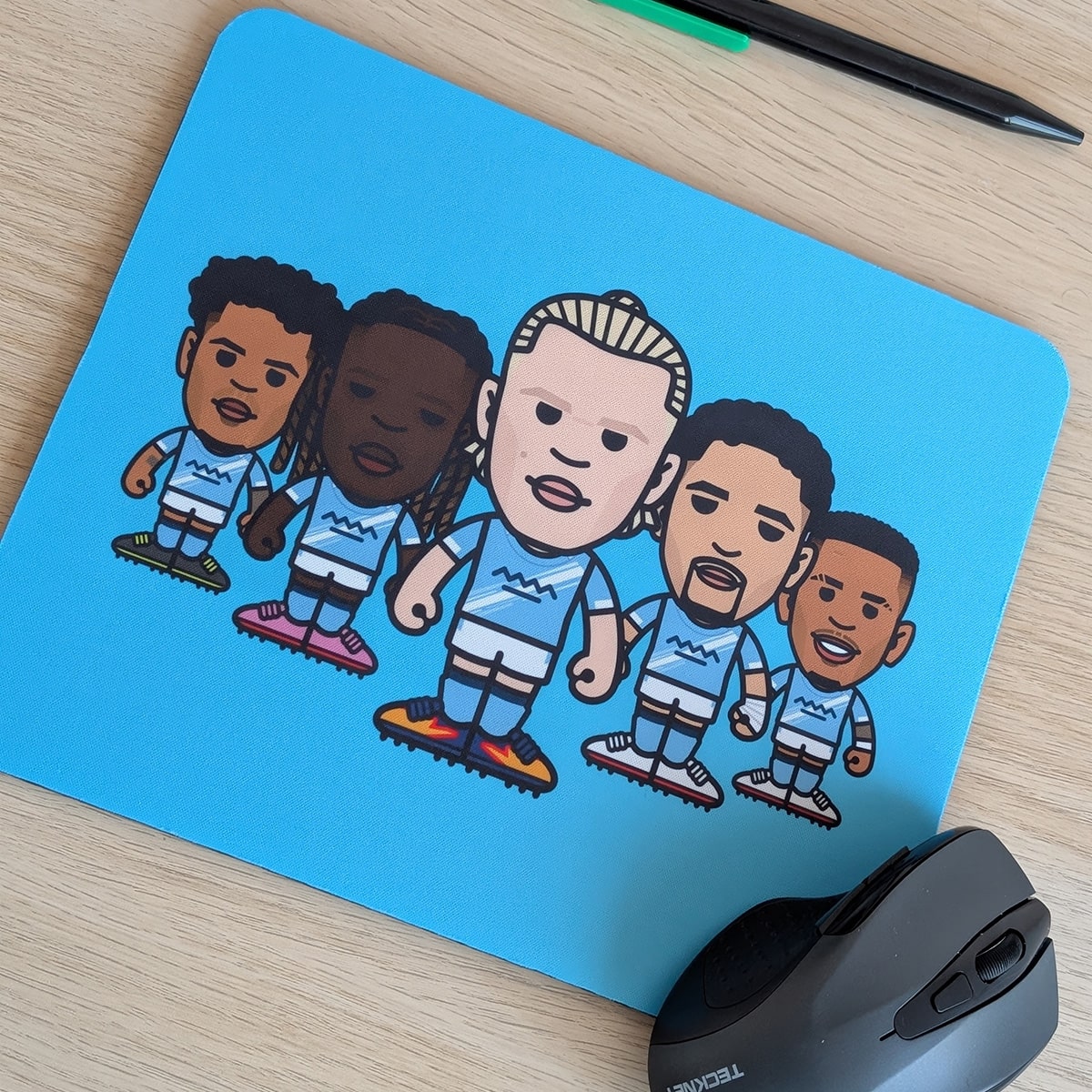 City Attack With Haaland Mouse Mat