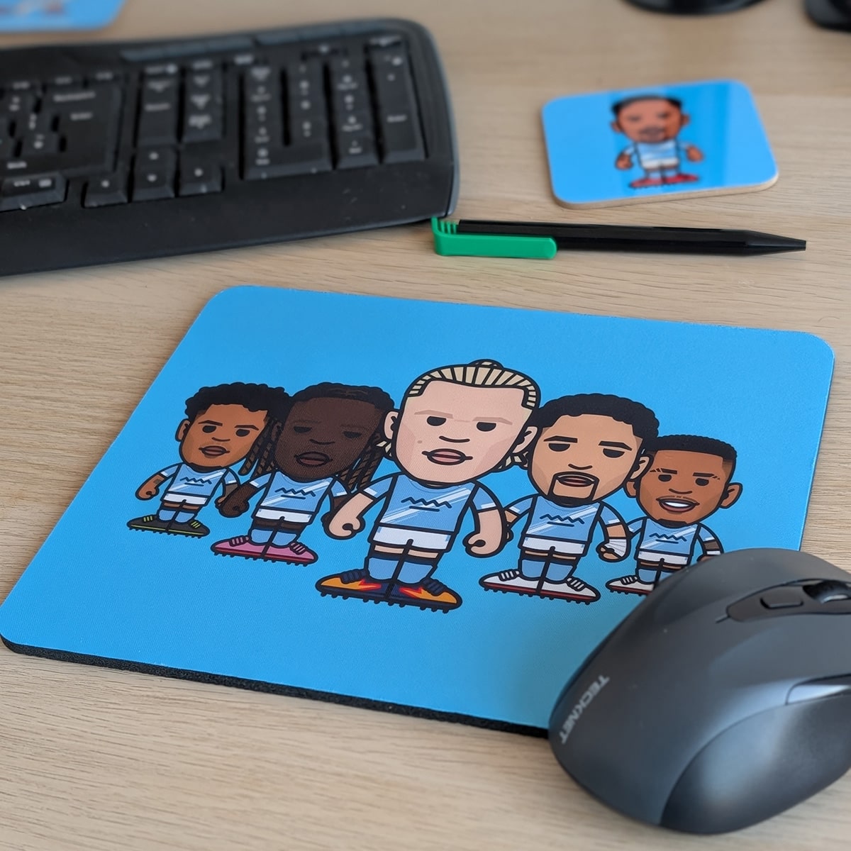 City Attack With Haaland Mouse Mat