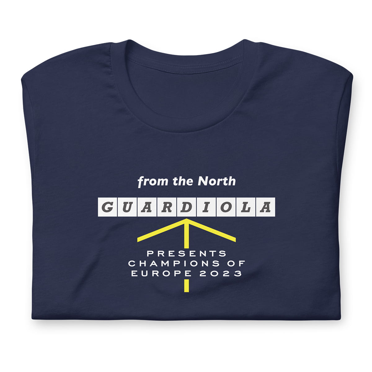 Guardiola Presents The Champions Navy T-shirt