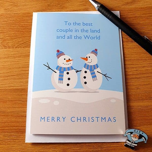 Best Couple Snowman Christmas Card