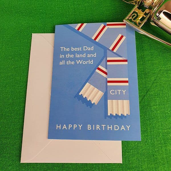 Best Dad in the Land City Birthday Card