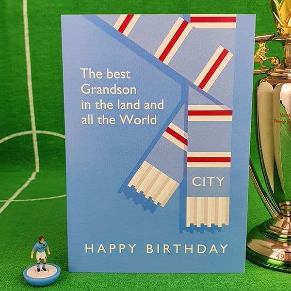 Best Grandson in the Land City Birthday Card