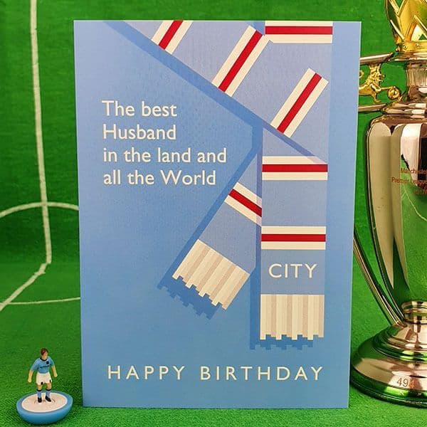 Best Husband in the Land City Birthday Card