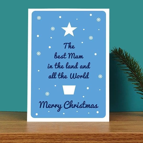Best Mum in the Land Christmas Card