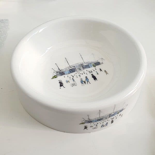 Bone China City of Manchester Stadium Pet Bowl