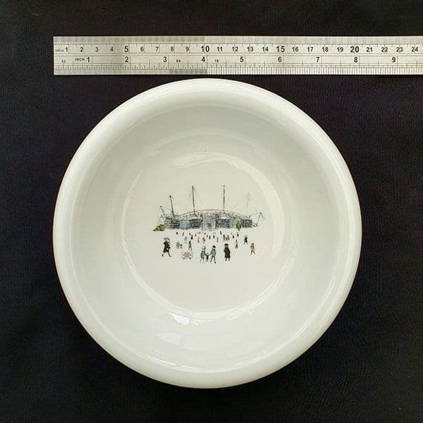 Bone China City of Manchester Stadium Pet Bowl