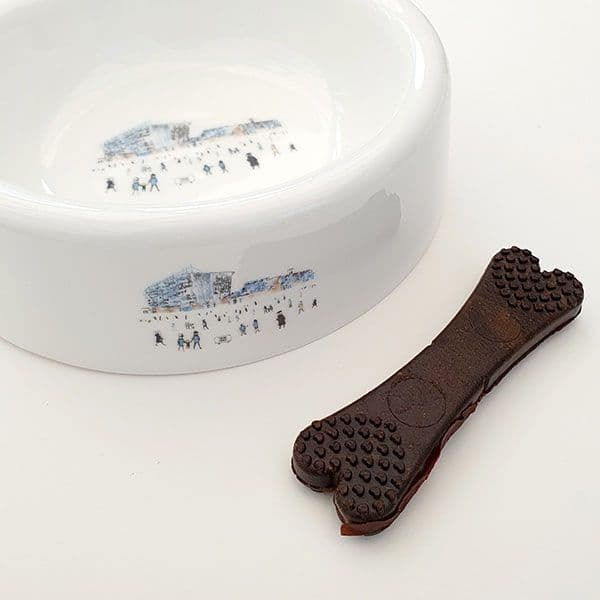 Bone China City of Manchester Stadium Pet Bowl