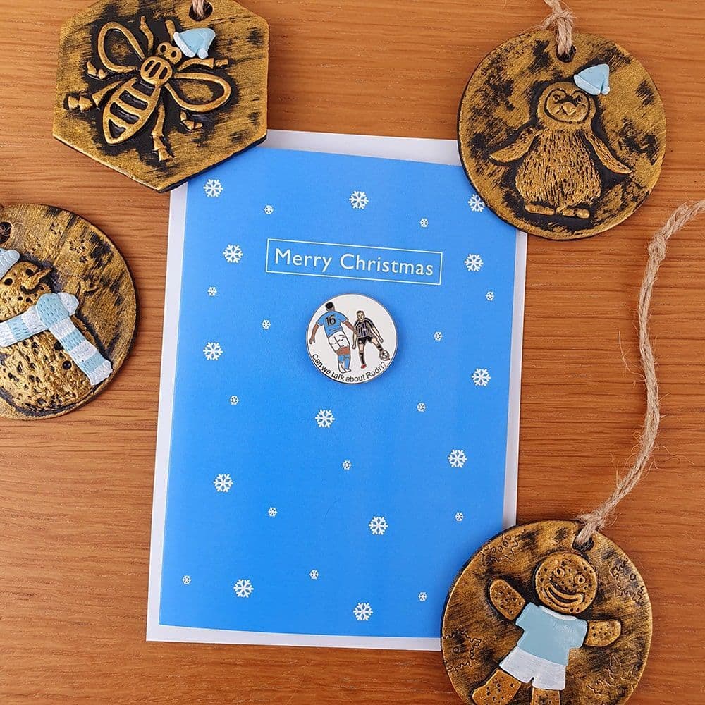 Christmas Card with Pin Badge