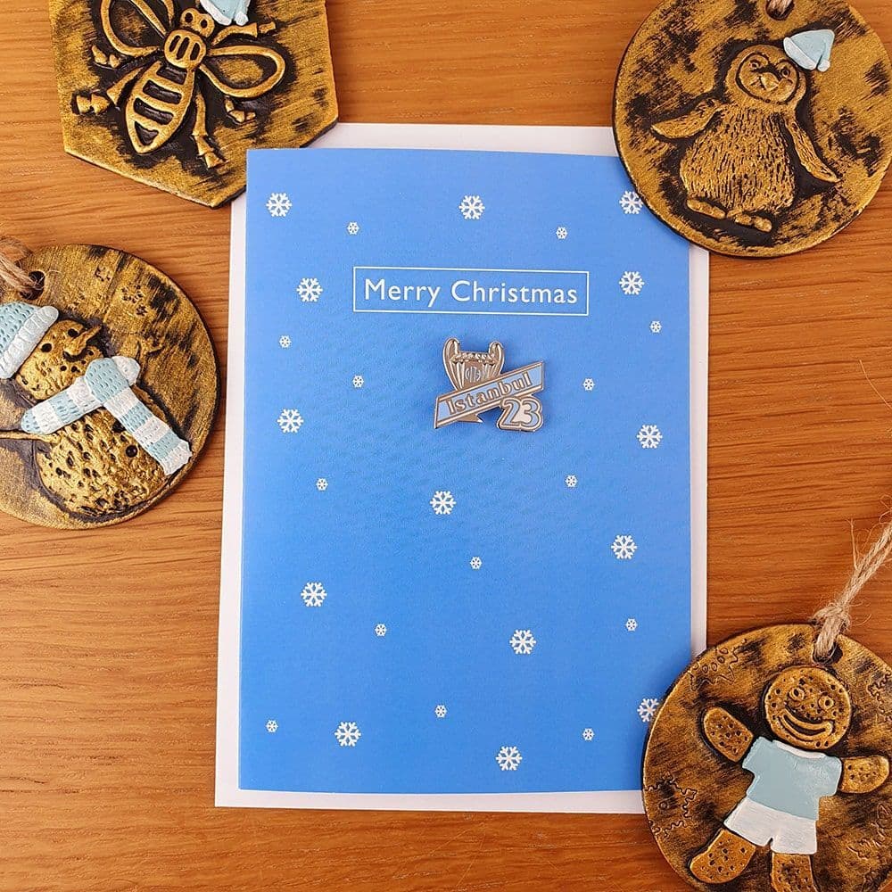 Christmas Card with Pin Badge