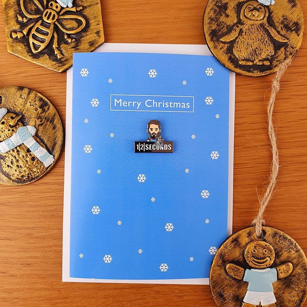 Christmas Card with Pin Badge