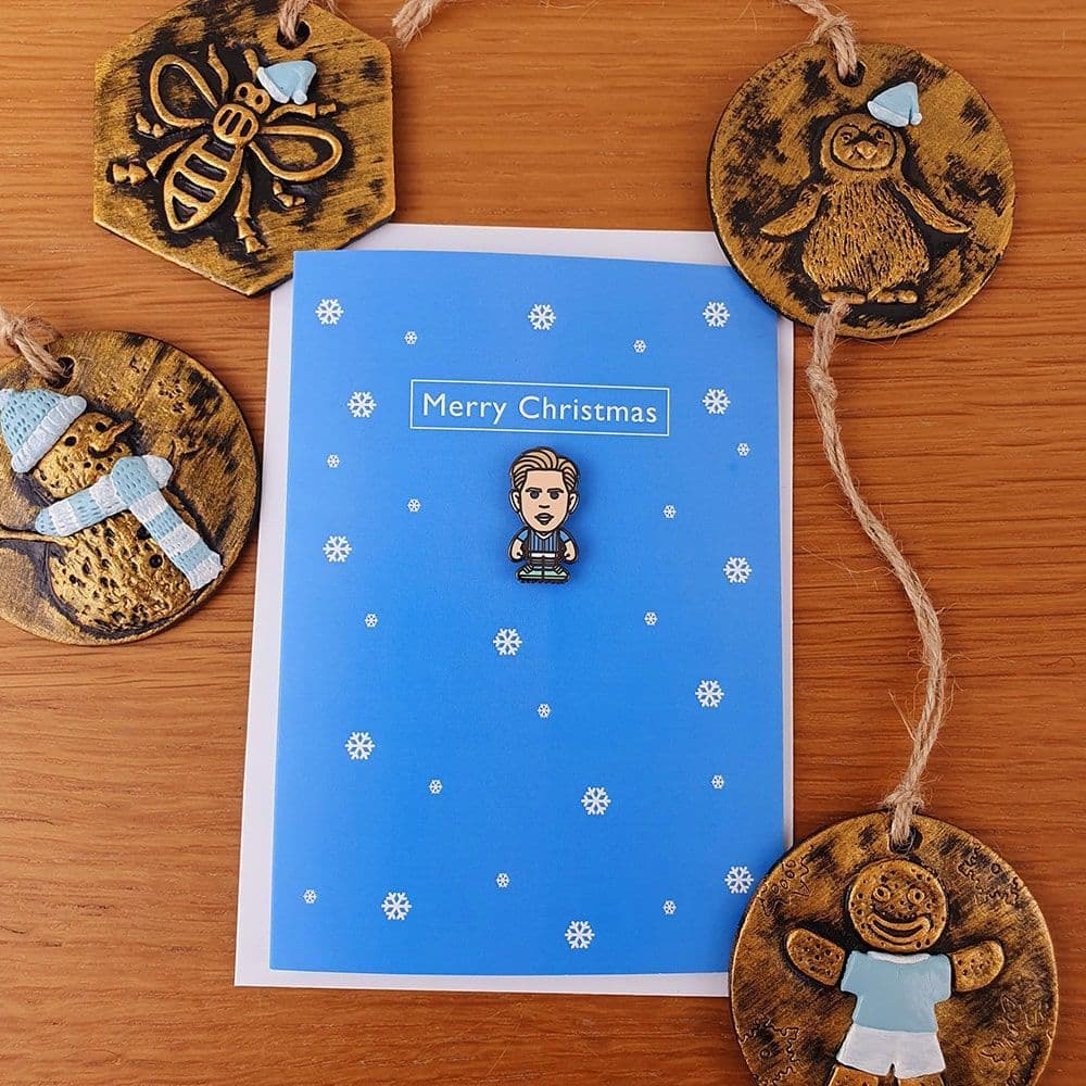 Christmas Card with Pin Badge