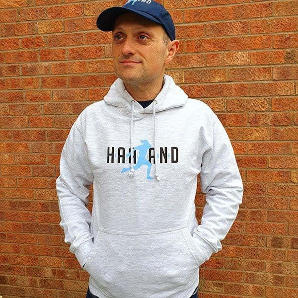 Haaland Celebration Light Grey Hoodie