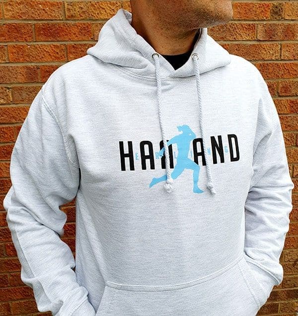 Haaland Celebration Light Grey Hoodie