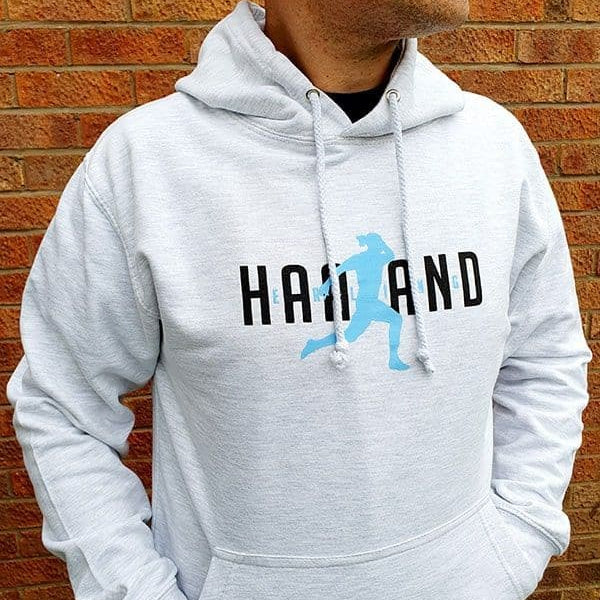 Haaland Celebration Light Grey Hoodie