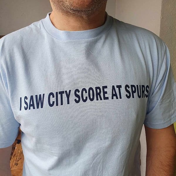 I Saw City Score At Spurs Sky Blue T-shirt