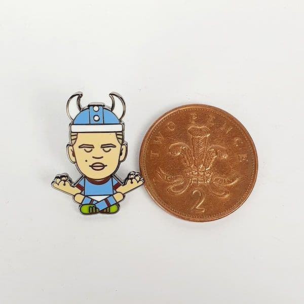 Striking Viking Haaland Pin Badge