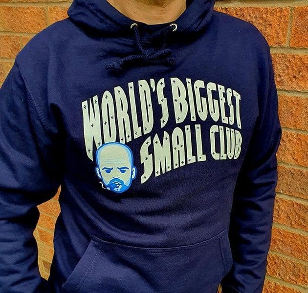 World's Biggest Small Club Navy Hoodie