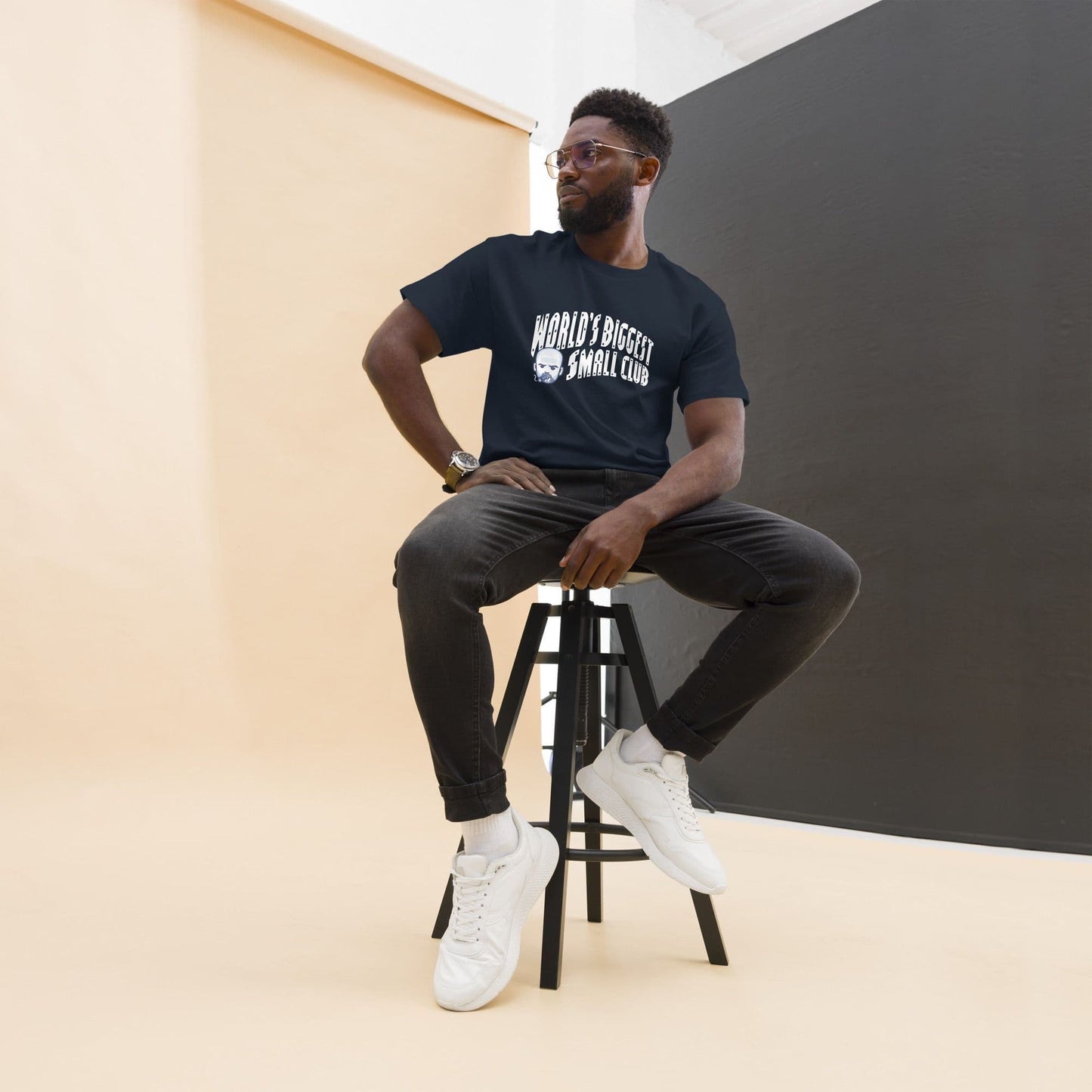 World's Biggest Small Club Navy T-shirt