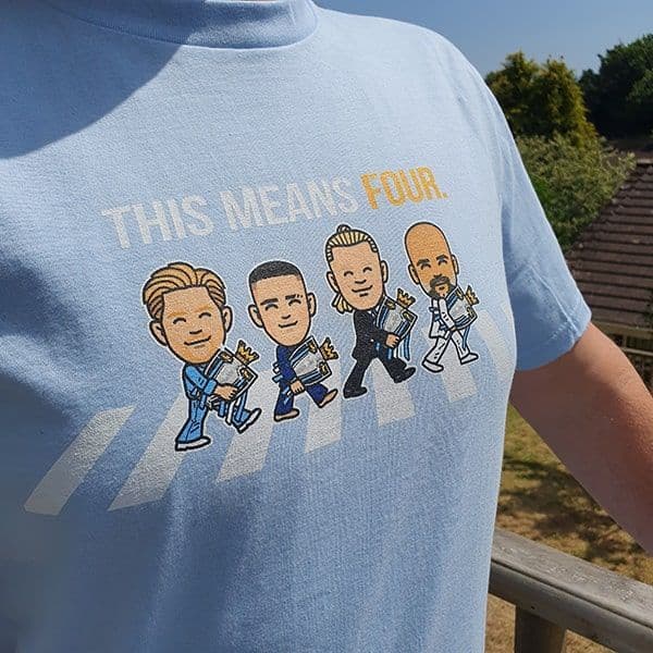 4 In A Row Champions Sky Blue T-shirt