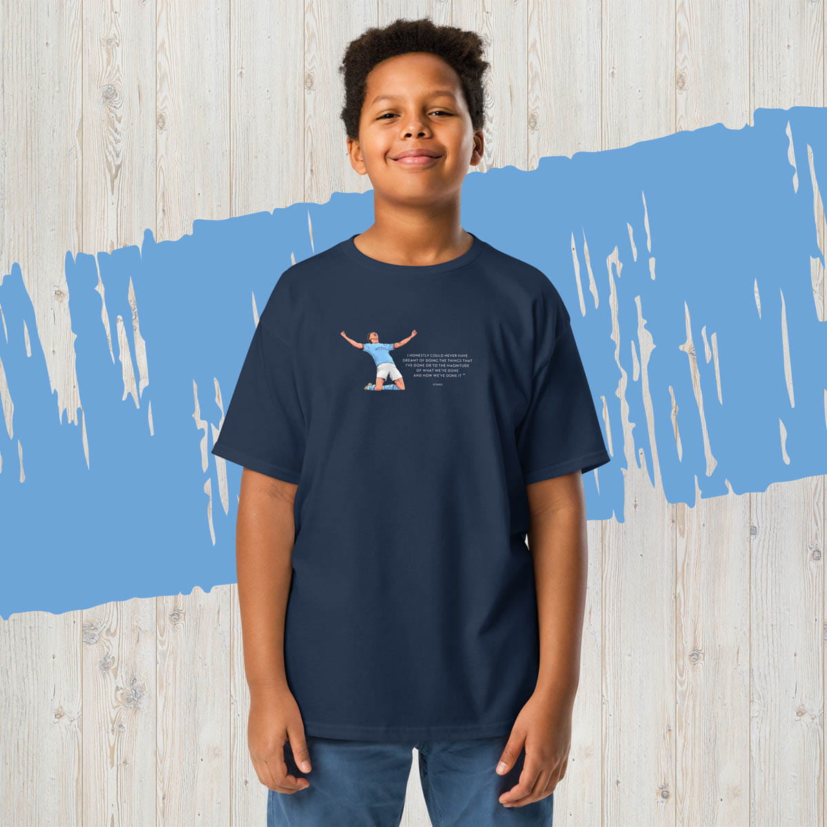 John Stones Children's City t-shirt available in ages 5-13 years