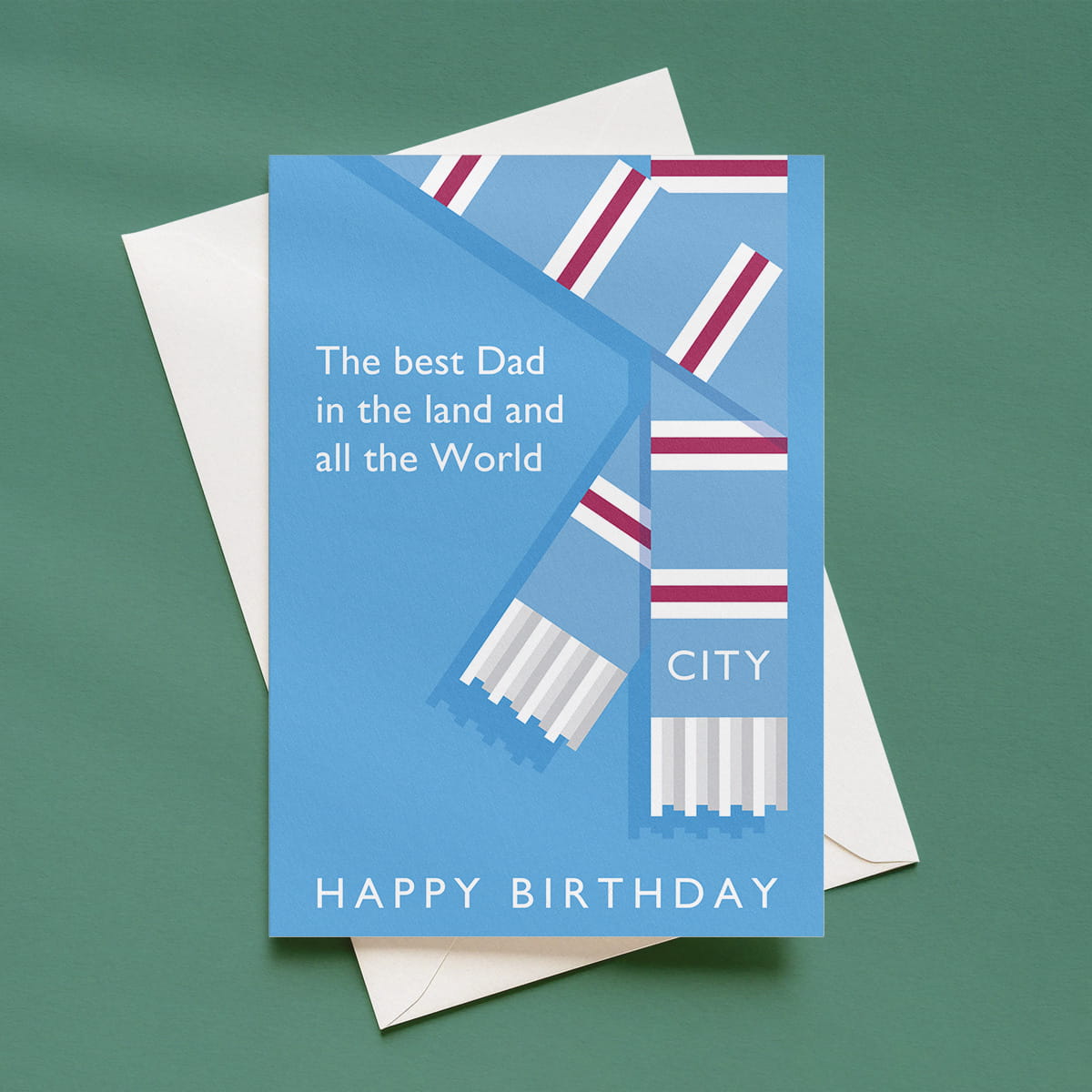 Best Dad in the land Manchester City birthday card