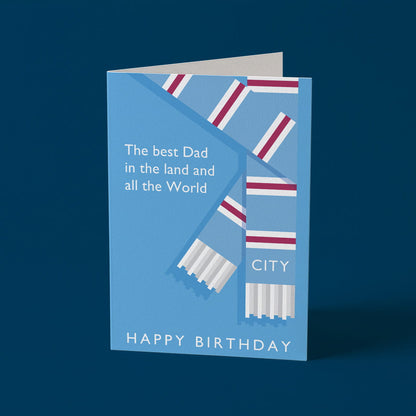 Best Dad in the Land City Birthday Card