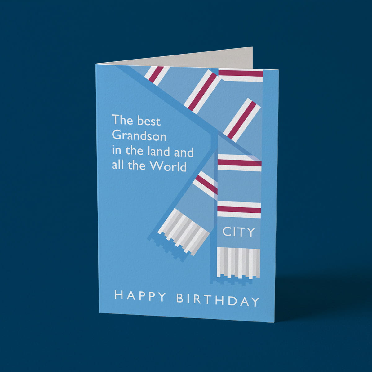 Best Grandson in the Land City Birthday Card