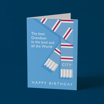 Best Grandson in the Land City Birthday Card