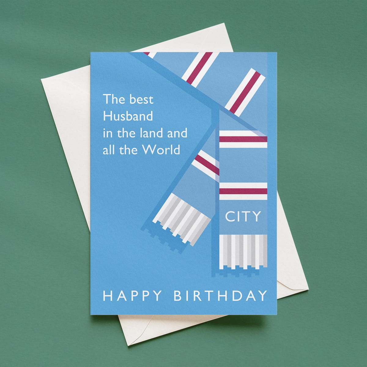 Best Husband in the land Manchester City birthday card