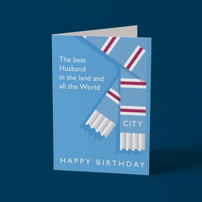 Best Husband in the Land City Birthday Card