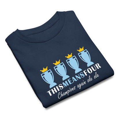 Children's This Means Four Navy T-shirt