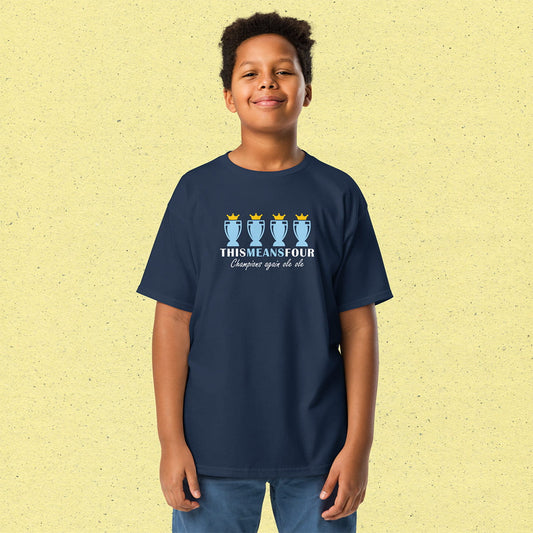 Children's This Means Four Navy T-shirt