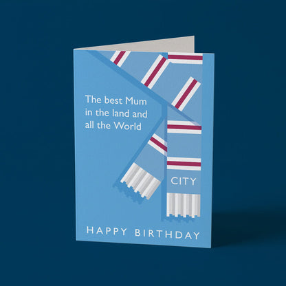 Best Mum in the Land City Birthday Card