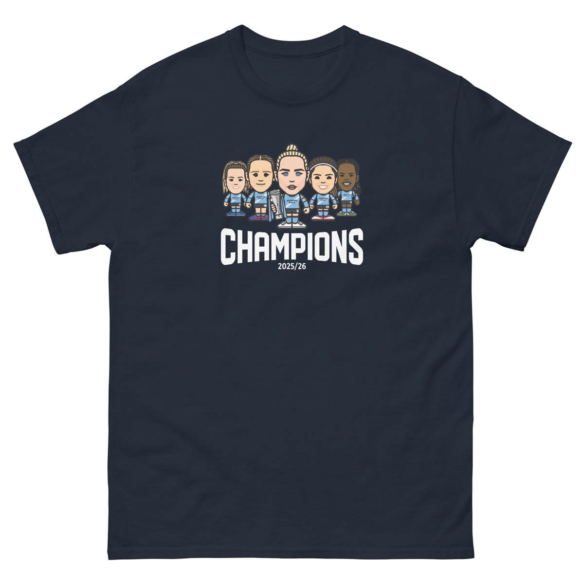 Manchester City Women Team Champions 2026 T-shirt