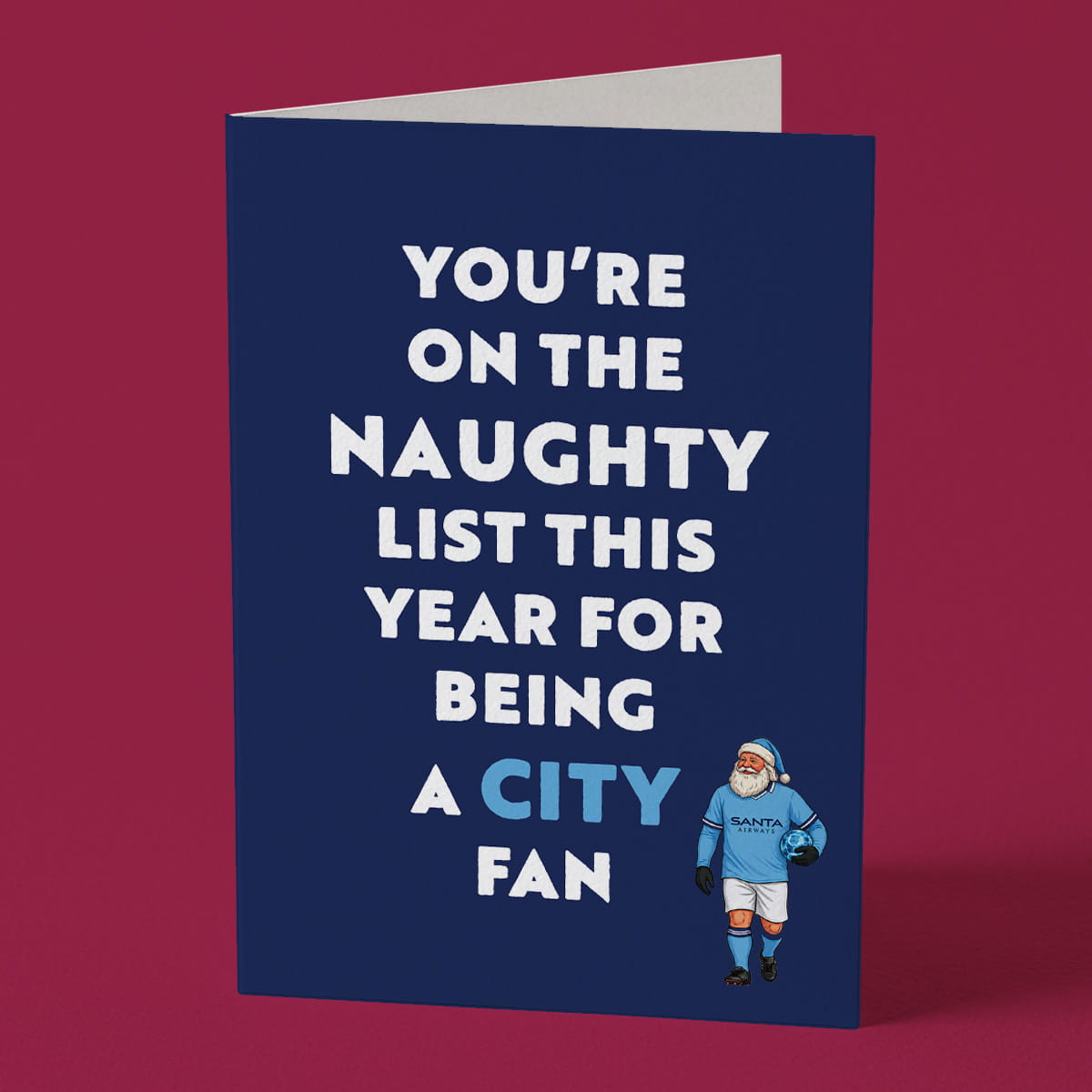 You're On The Naughty List Christmas Card