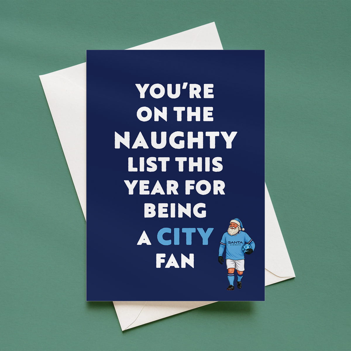 You're On The Naughty List Christmas Card