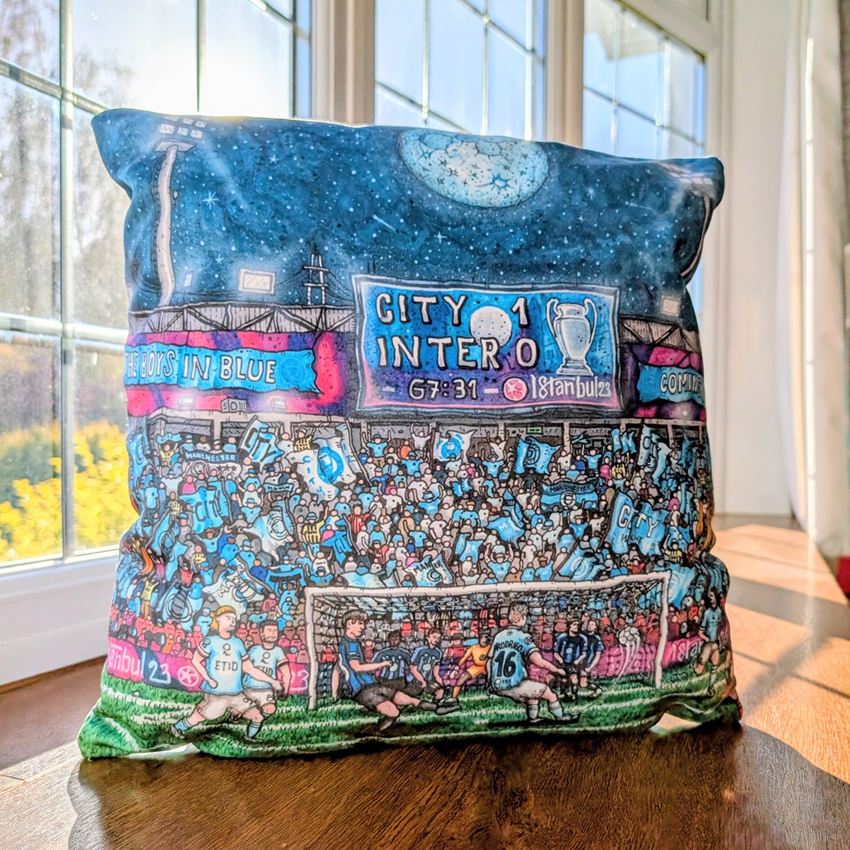 Rodri Istanbul Goal Velvet Cushion