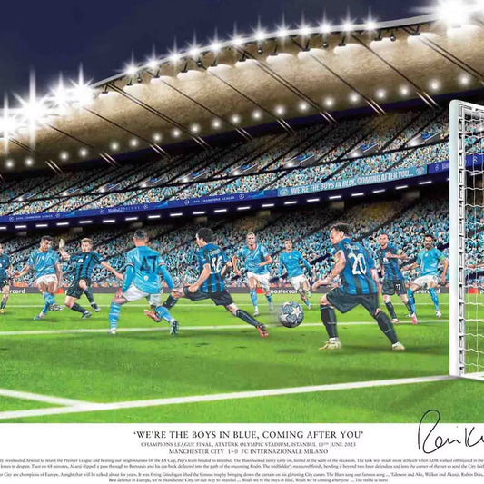 "We're the Boys in Blue coming after you!" Rodri goal