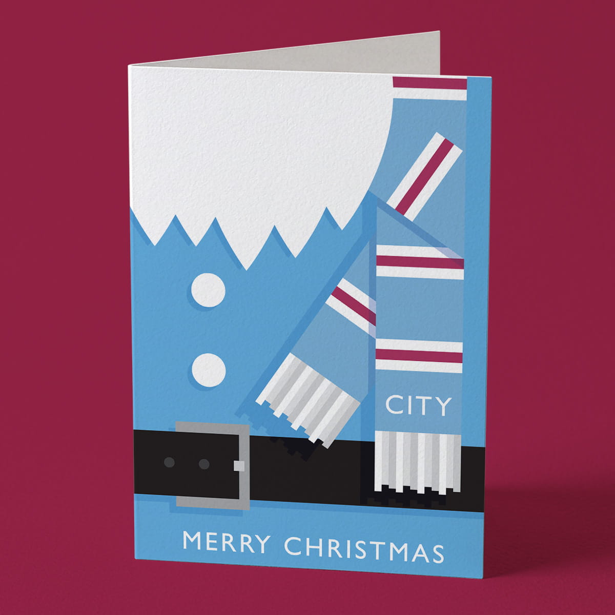 City Santa Suit Christmas Card