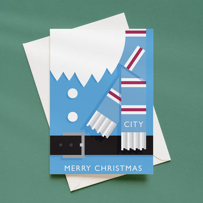 City Santa Suit Christmas Card