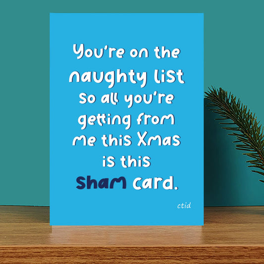 Sham Card Christmas Card