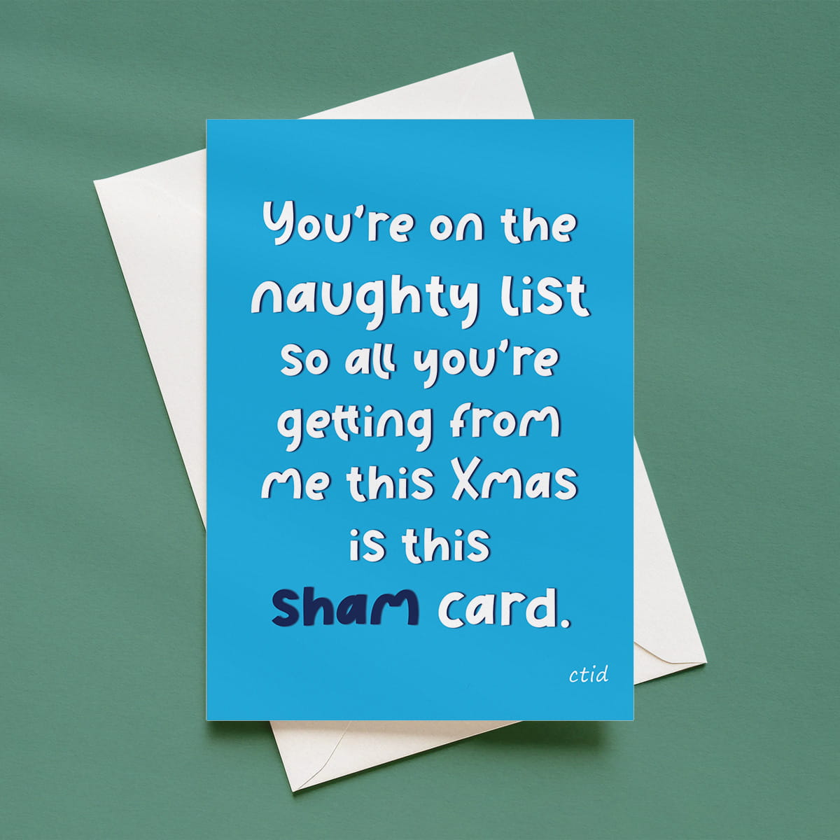 Sham Card Christmas Card