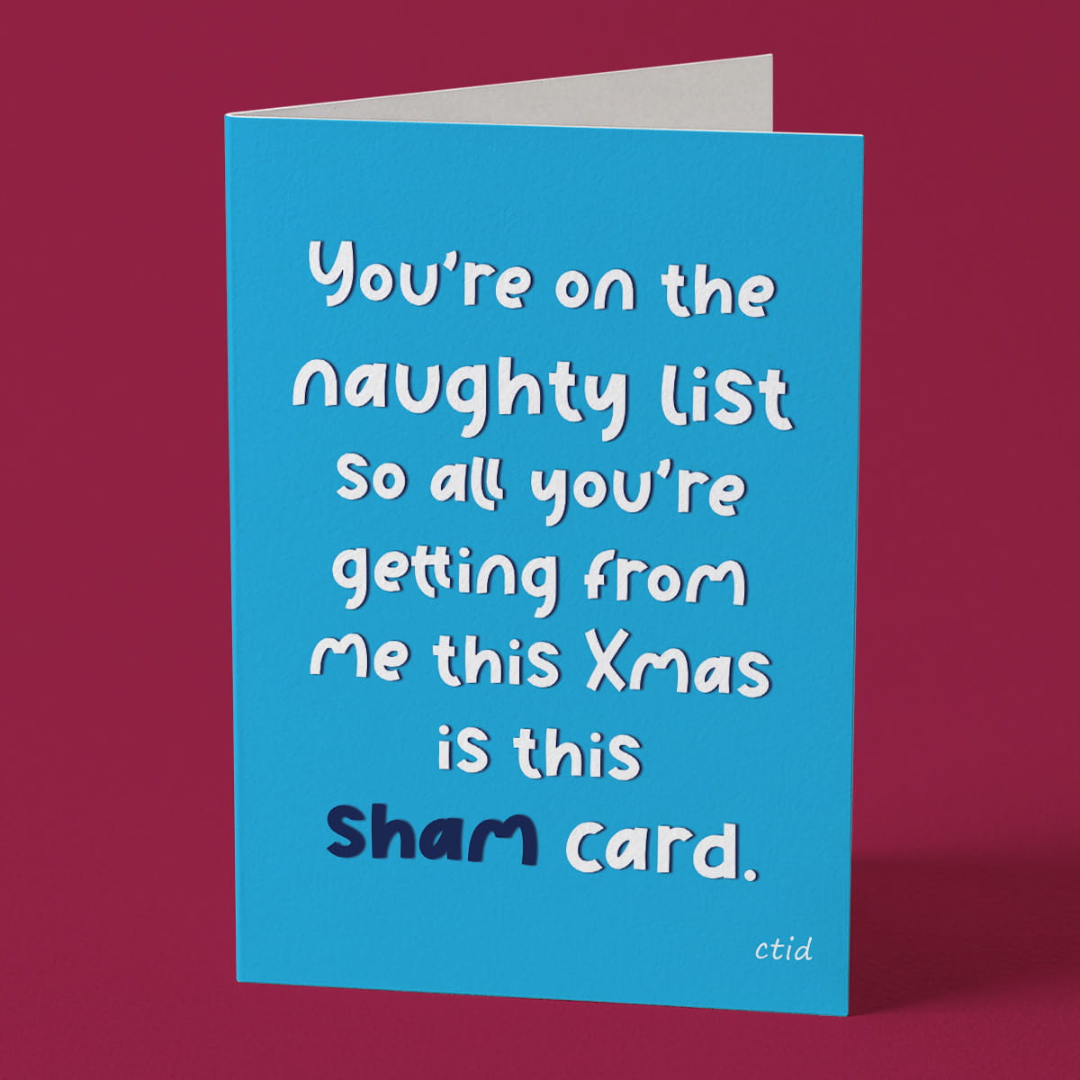 Sham Card Christmas Card