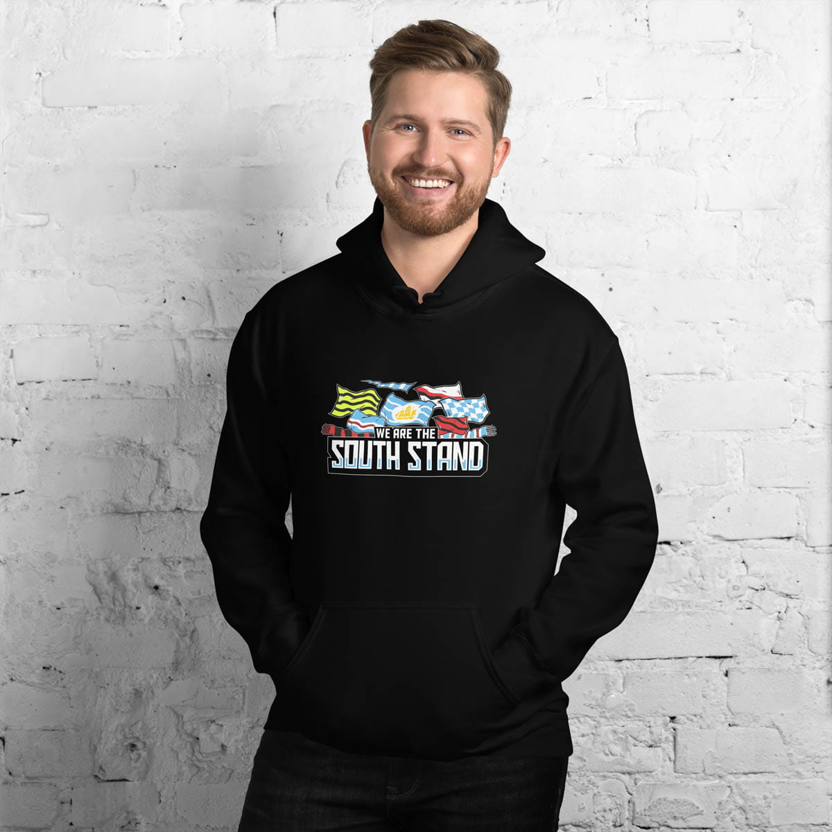 South Stand Flag Black Hoodie