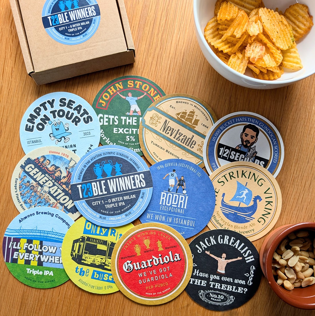 Treble Winners Beer Mats