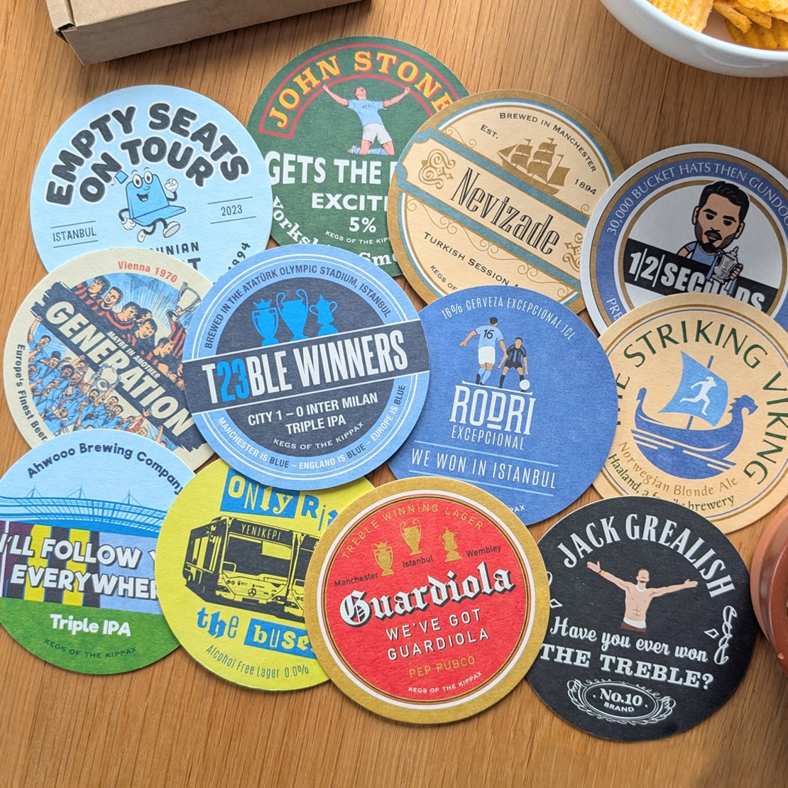 Treble Winners Beer Mats