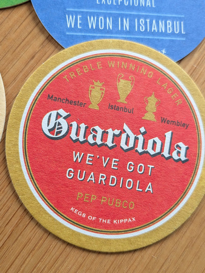 Treble Winners Beer Mats