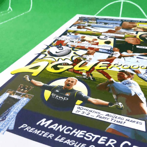 Aguero's 93:20 Goal Comic Strip