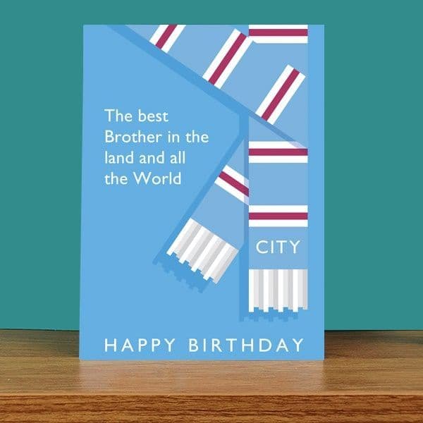 Best Brother in the Land City Birthday Card