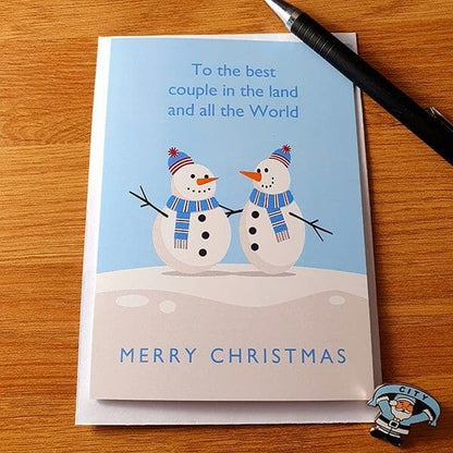 Best Couple Snowman Christmas Card